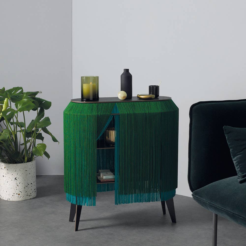 Ibride - Venta al por mayor Mesas auxiliares - Mesita de noche Baby Alpaca con flecos de viscosa8