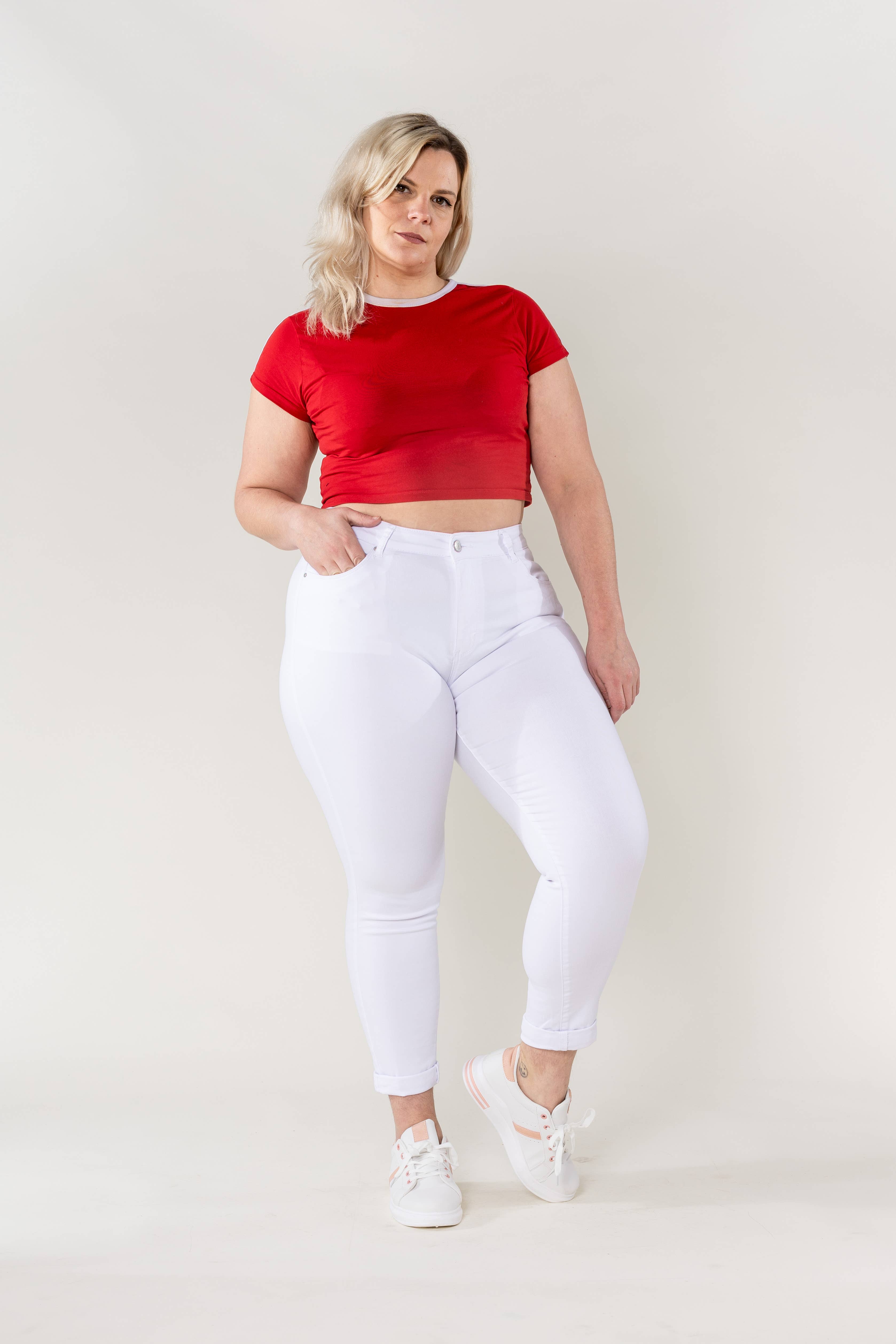 Nina Carter – Calças - Mulher por atacado – Tamanho Plus Curve Plus Tamanho Voltar ao Pescoço P1995