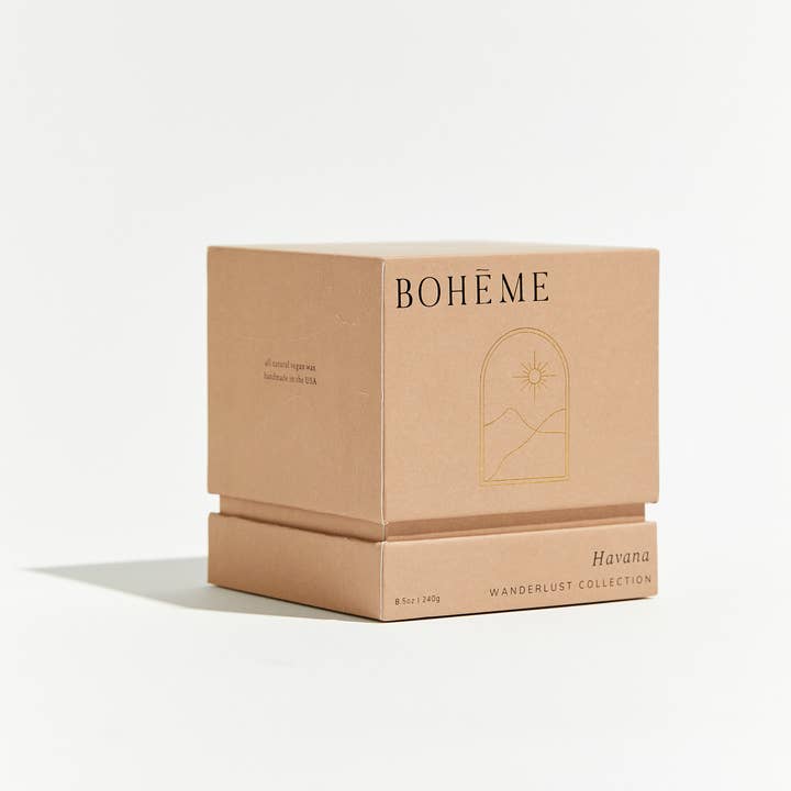 Boheme Fragrances - Wholesale Jar/Filled Candle - Havana: Boheme Scented Soy Wax Candle