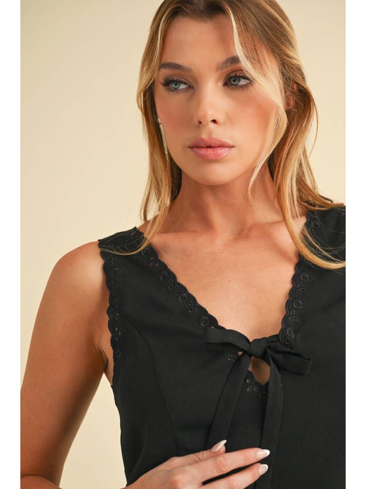 AEMI + CO - Wholesale Tank Top - Women's - 8451FD Karis Eyelet Tank