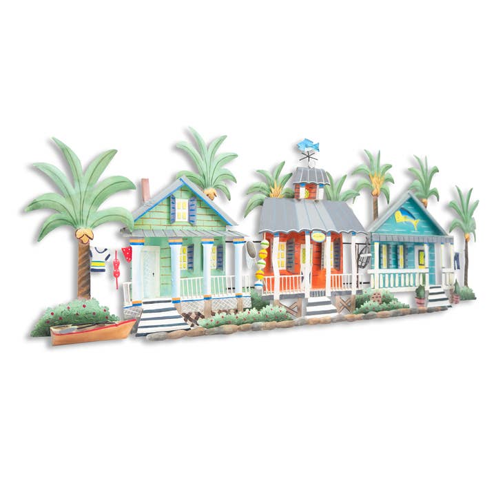 T.I. Design - Wholesale Sculpture - Caribbean Village Hand-Painted Sculpture1