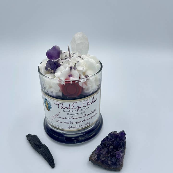 Perfect Being Me, LLC - Venta al por mayor Velas en tarros - Vela del Chakra del Tercer Ojo - Despierta la Intuición1