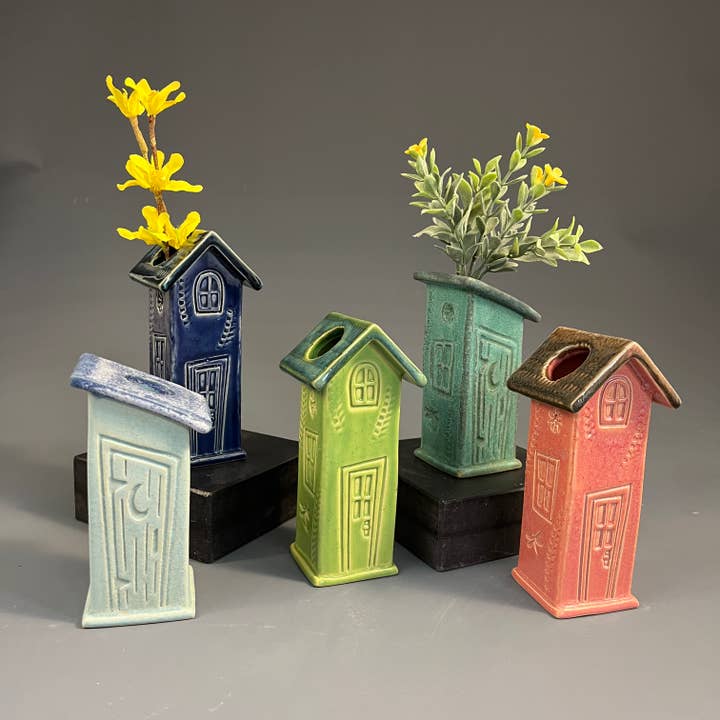 Small House Vase for wholesale by Macone Clay / Spooner Creek