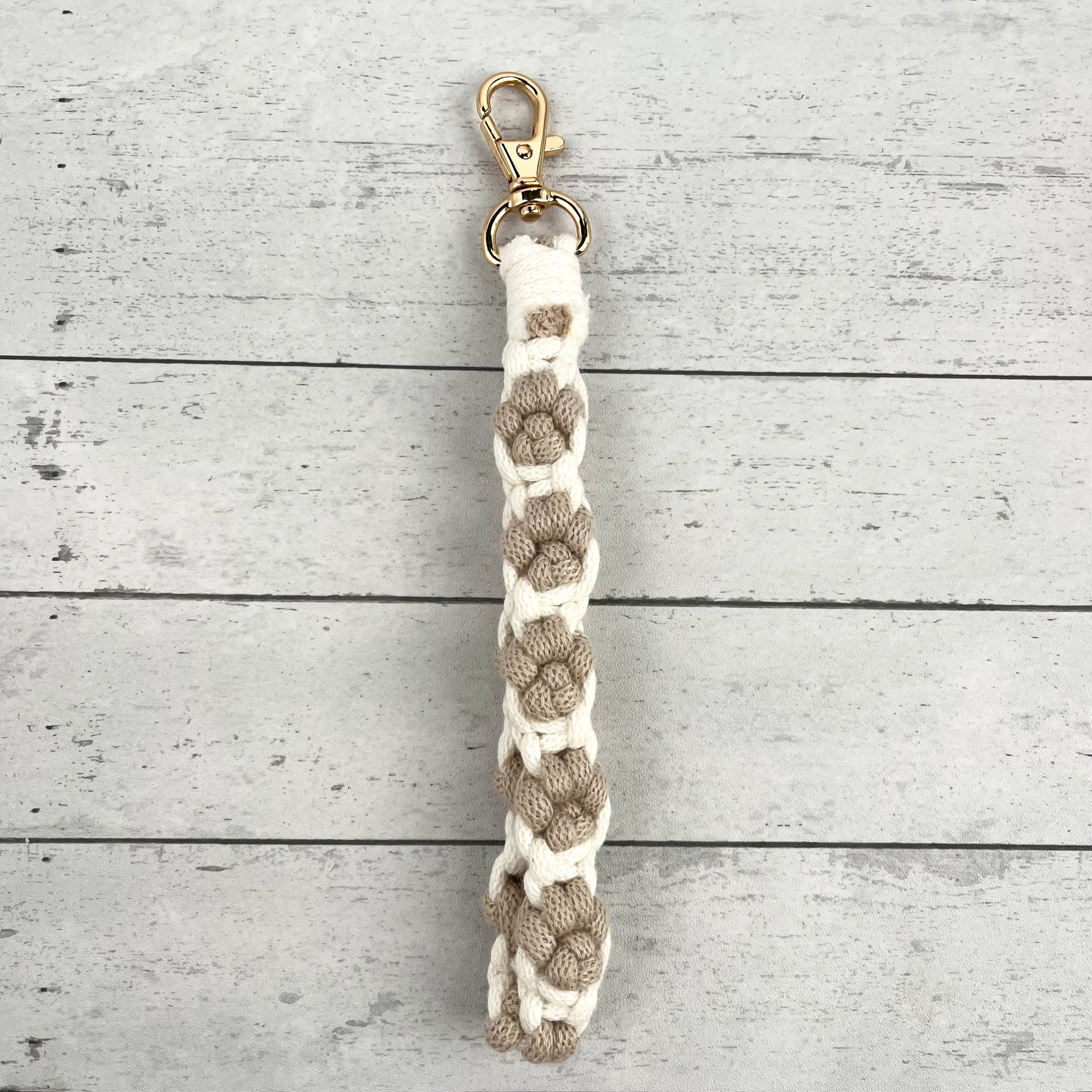 SoapElenGlen - Vente Porte-clés – femme - Bracelet de poignet patte de chat fait main, porte-clés et sangle de téléphone mignons2