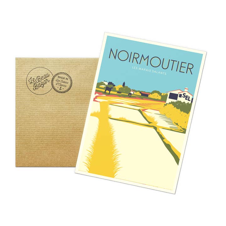 Cartão postal NOIRMOUTIER Salinas por atacado de Le Beau Bazar