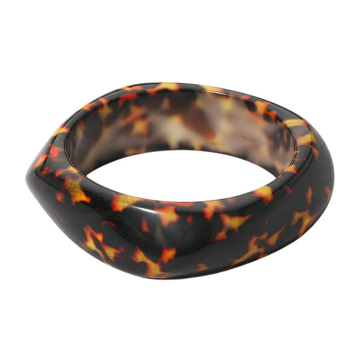 Sensibling Corp. - Vendita all'ingrosso Bracciale a polsino - Bracciale rigido in resina con motivo tartaruga audace1