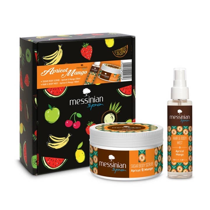 IngrossoBeauty by INCI Srl - Wholesale Bath & Body Set - Beauty Box Apricot Mango Messinian Spa0