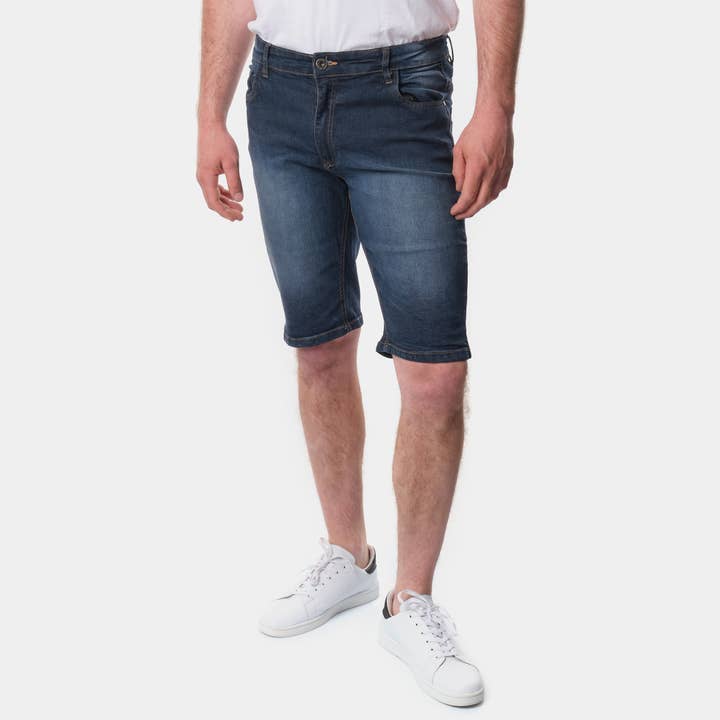 Herren-Bermudashorts aus rohem blauem Denim für den Großhandel von HOPENLIFE