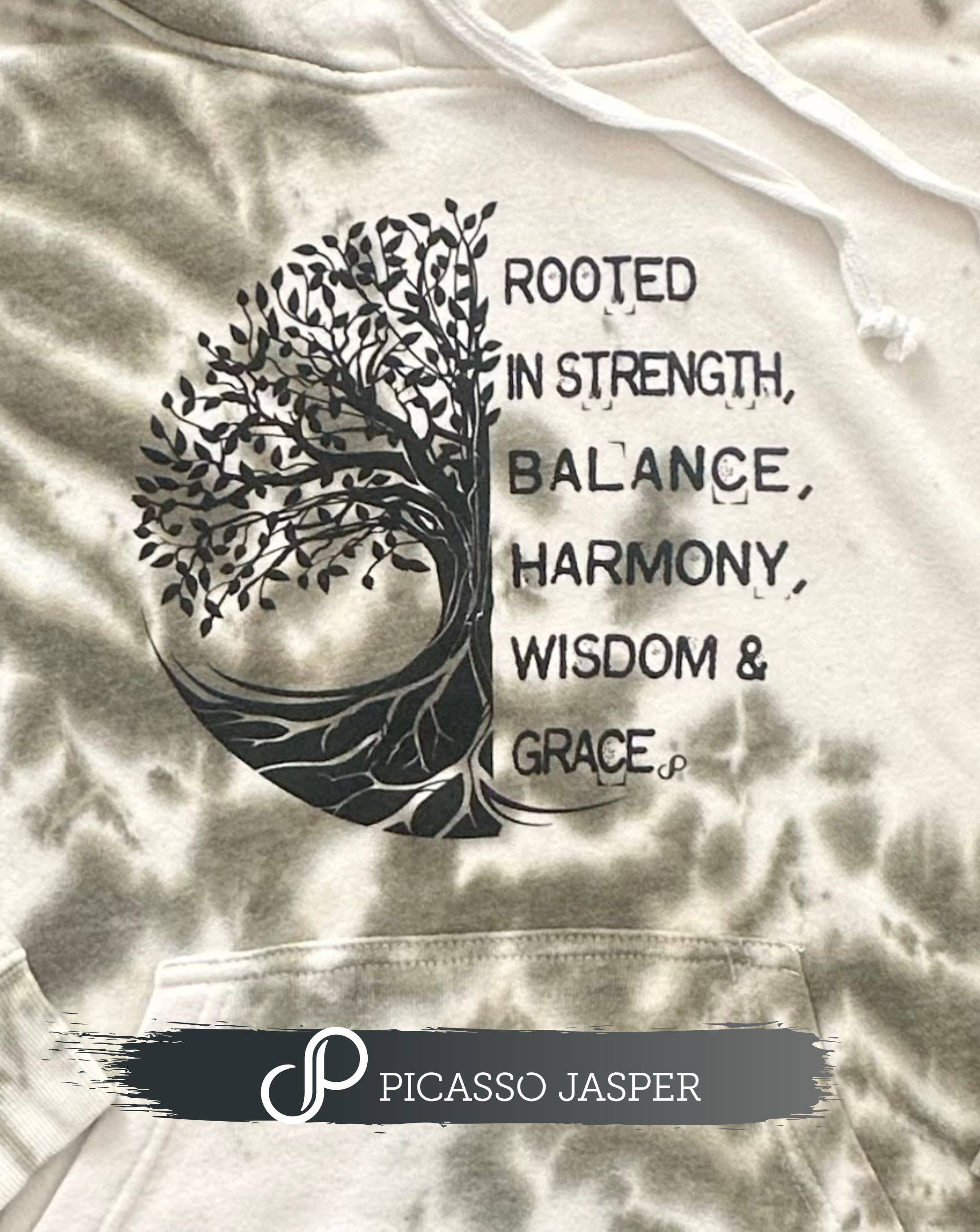 Picasso Jasper - Wholesale Hoodie - Women's - Rooted: Tree of Life, Tie Dye Hoodie2