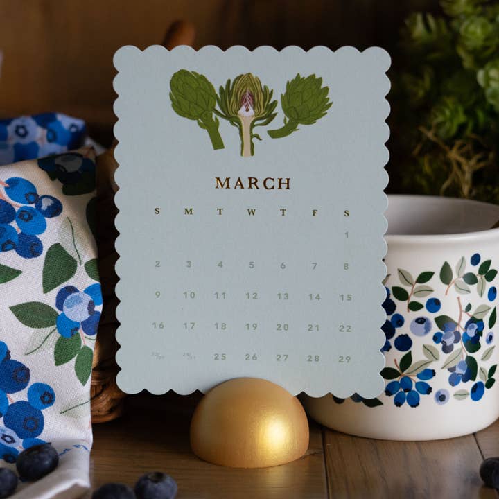 Paper Farm Press - Wholesale Calendar - Farm Fresh - 2025 Scalloped Desk Calendar