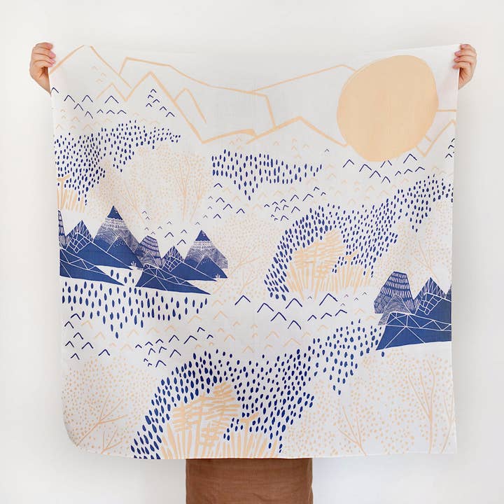 Furoshiki "Flor de Montaña" para venta al por mayor de Link Collective