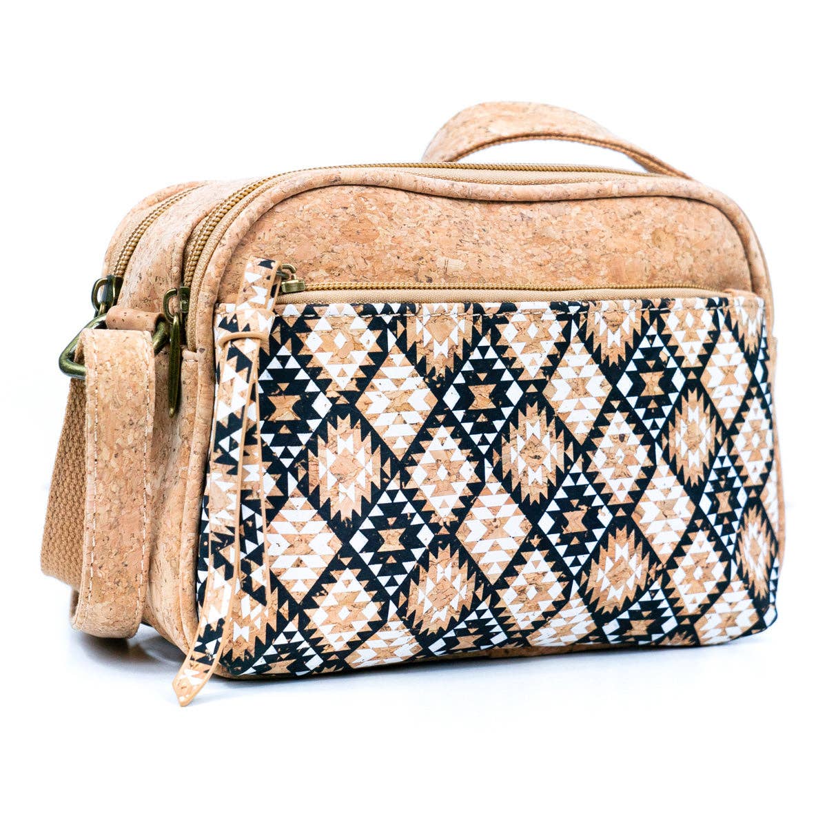 Meninas Bonitas Cork - Wholesale Crossbody Bag - Women's - Natural Cork Women's Crossbody Bag BAG-22951
