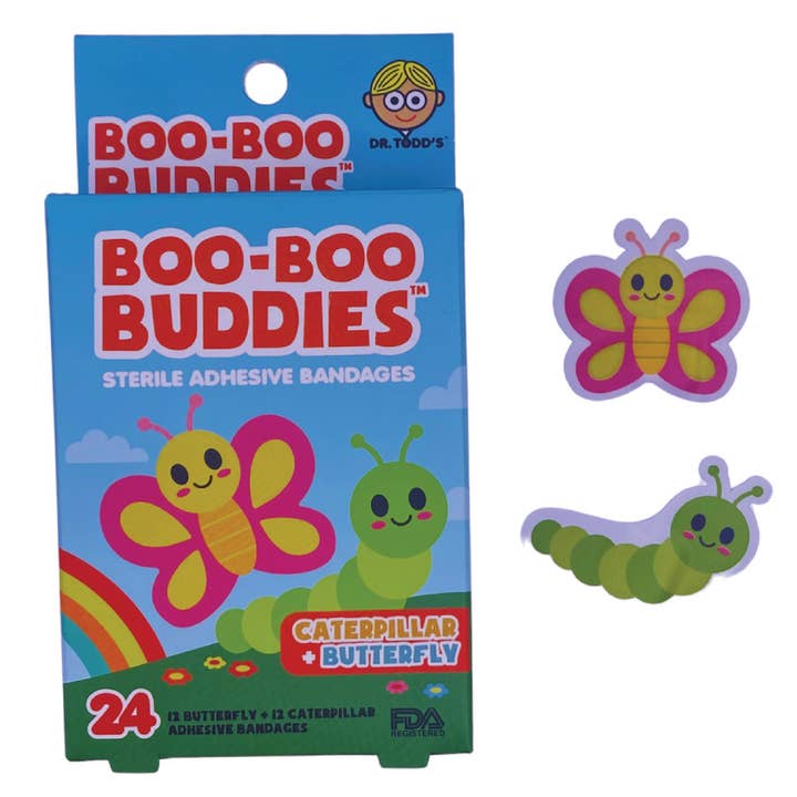 Boo Boo Buddies - Wholesale Bandaids/Bandages - 36 BOX PDQ DISPLAY - Each Box - 24 Pack | Fun, Waterproof, 19