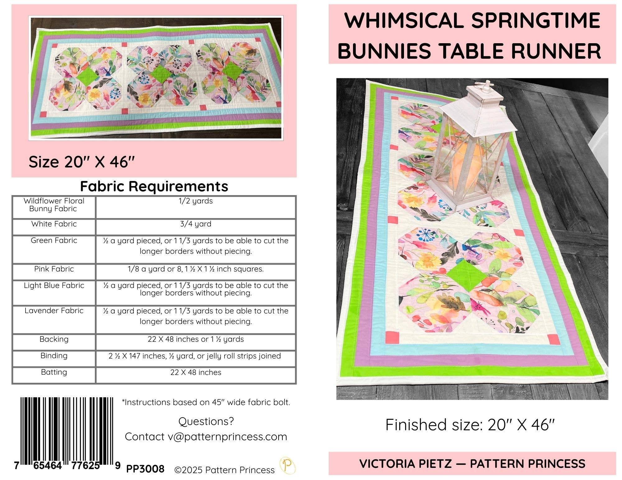 Pattern Princess - Wholesale Table Runner - Whimsical Springtime Bunnies Table Runner 4