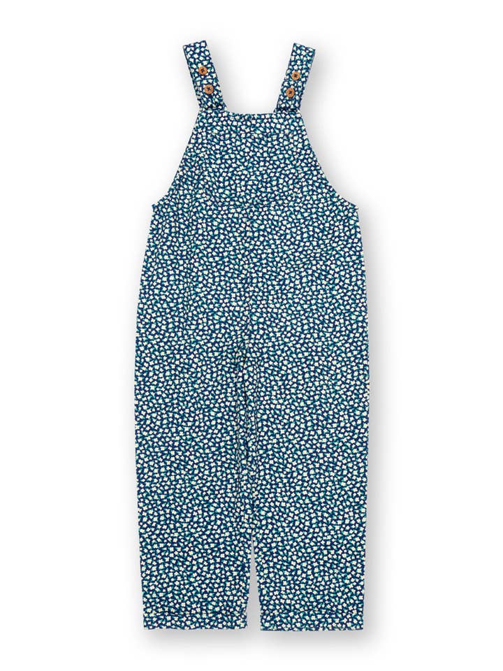 Dinky ditsy dungarees navy for wholesale by Kite Clothing