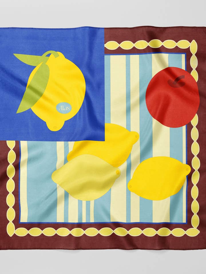 Foulard en soie Bandana 'Deli Chic' pour la vente par Alas