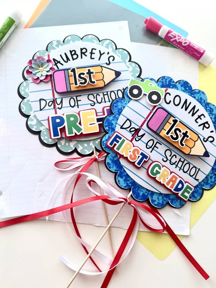 Panneaux pour le premier jour d'école pour la vente par Scarlet Paperie