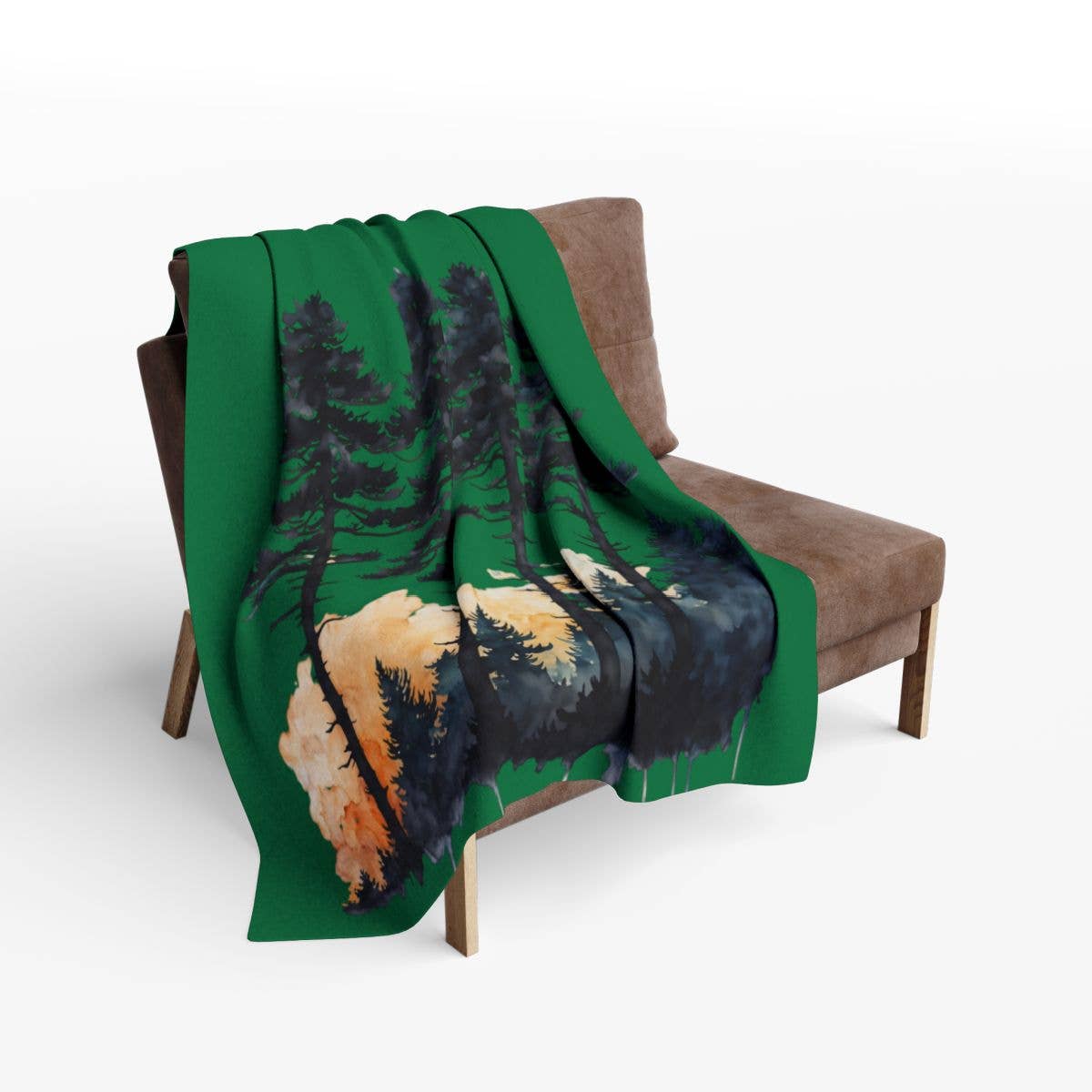 Upside Down Owl Farm - Vente Plaids - Couverture en polaire, motif sapin confortable, décoration d'intérieur hivernale6