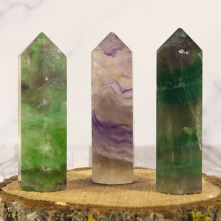 Rainbow Fluorite Point for wholesale by Natures Artifacts Inc