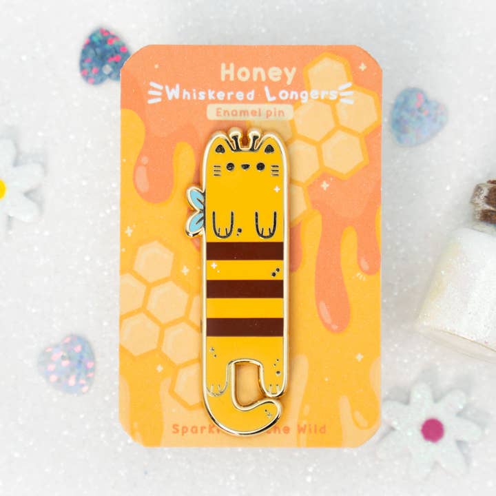 Stecknadeln mit Katzenmotiv, Kollektion Whiskered Longers für den Großhandel von Sparkles in the Wild