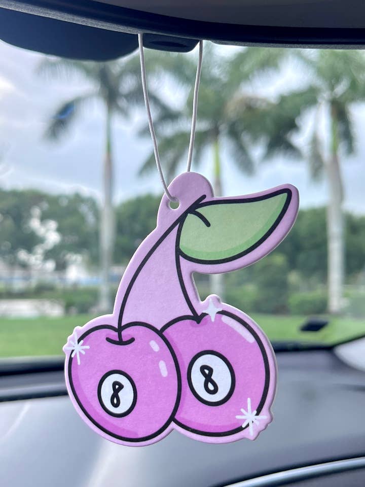 8 Ball Cherry Car Air Freshener for wholesale by Illie Millie Designs
