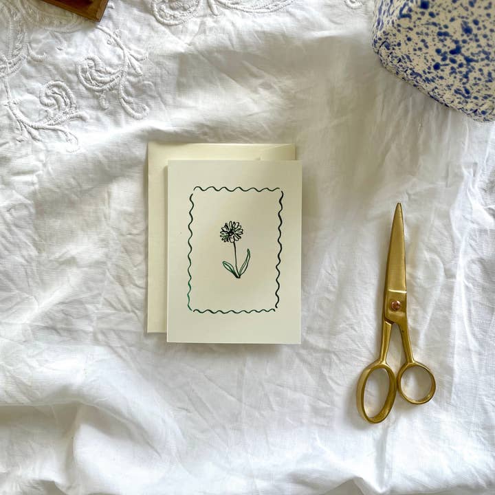 Annie Brougham Paper Goods. - Wholesale Everyday Greeting Card - Pen and Ink - Daisy