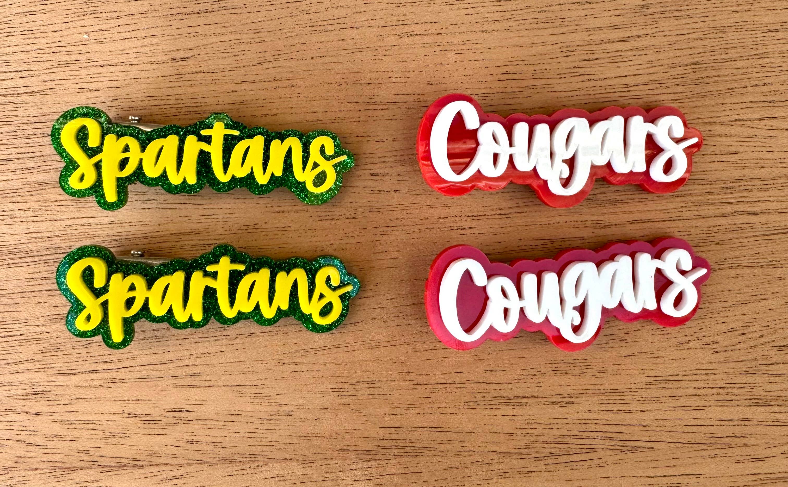 BMR Designs - Wholesale Hair Clip - Women's - CUSTOM Spirit Hairclips - School Spirit - Mascot - Game Day1