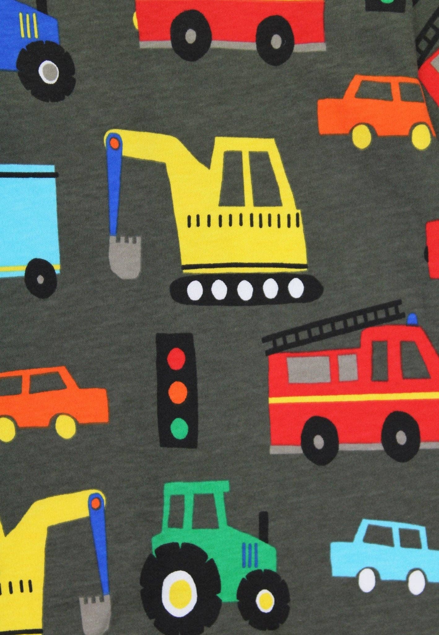 Toby Tiger GmbH – Großhandel Schlafanzug – Baby – Bio-Baumwoll-Baby-Schlafanzug einteilig mit Füßen und Fahrzeugdruck3