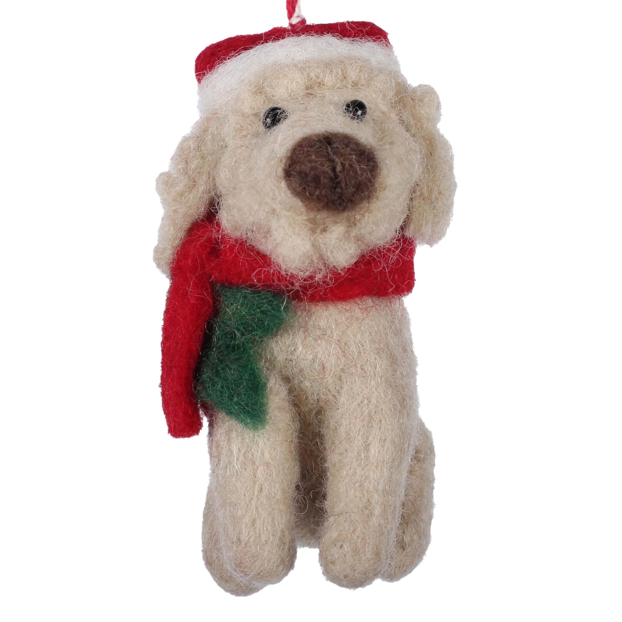 Global Crafts - Wholesale Ornament - Grote Hond Labradoodle Vilt Ornament0