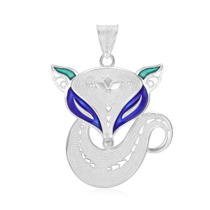 Cloisonné-vedhæng med ræv for engroshandel hos EBNIX Fine Jewelry