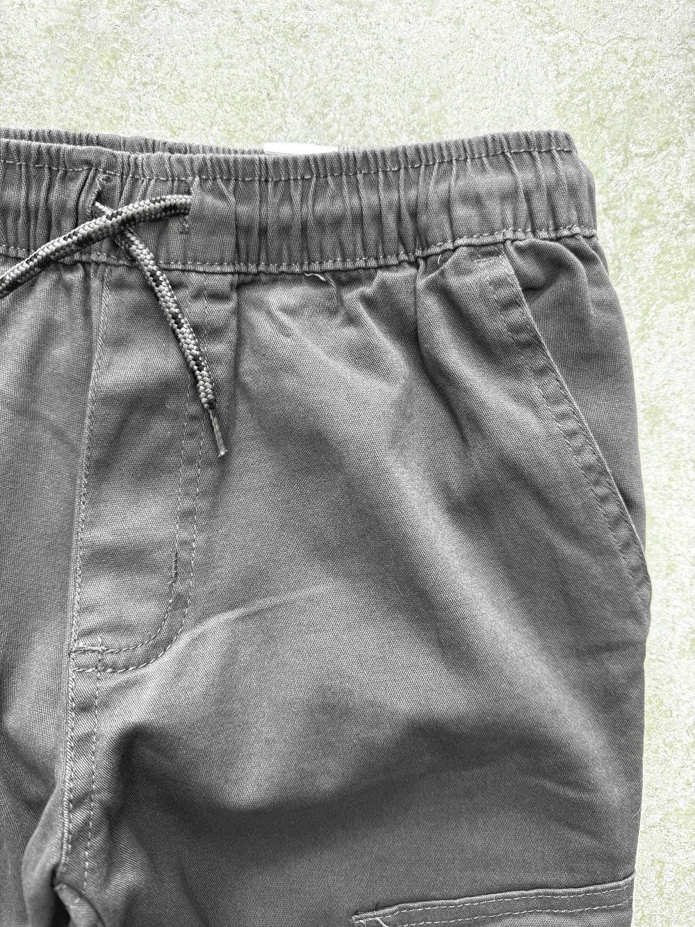 Charcoal Boy's Pull-On Twill Cargo Jogger Pants (Charcoal)  for wholesale on Faire3