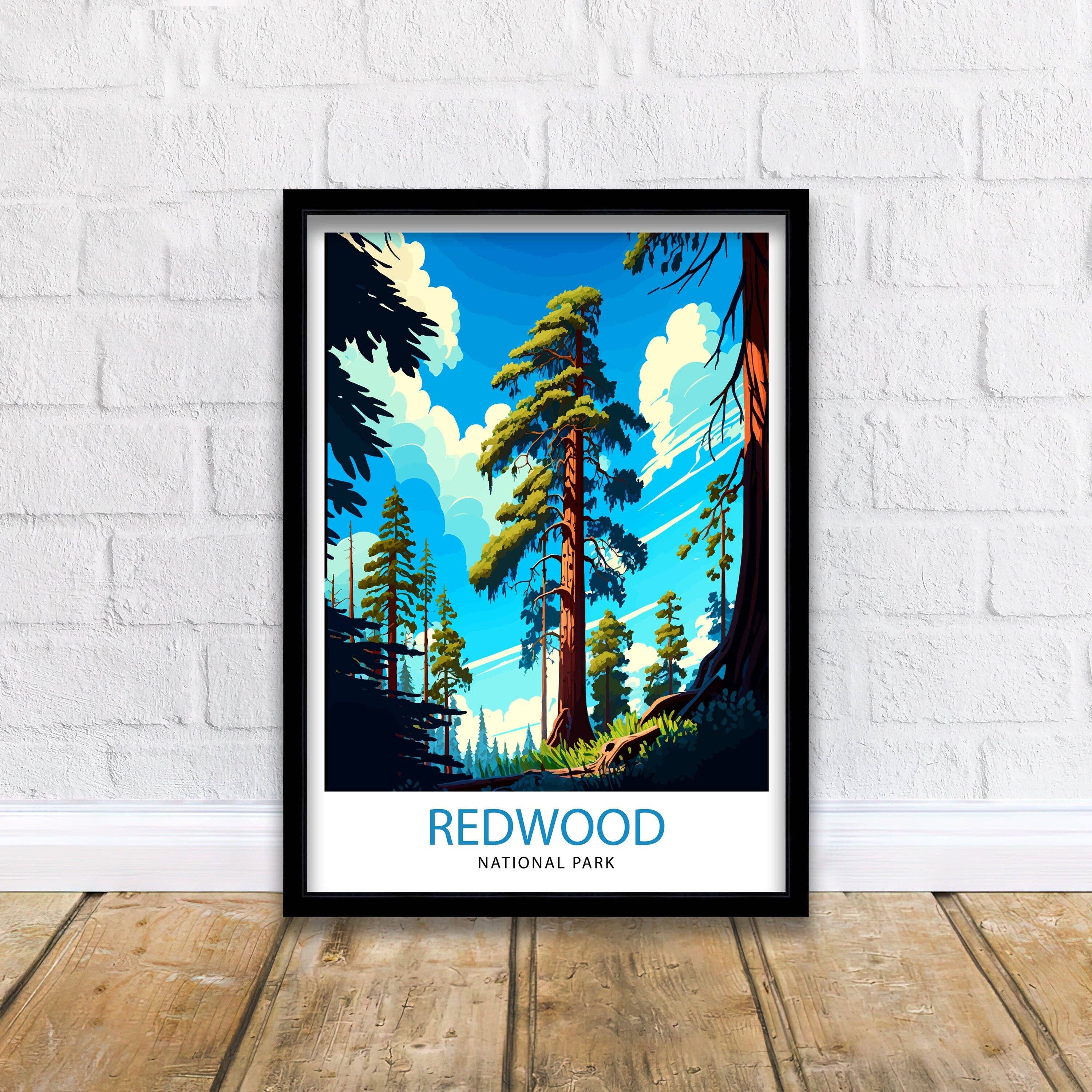 InkNPrintz – wholesale Art print – Redwood National Park Travel Poster0