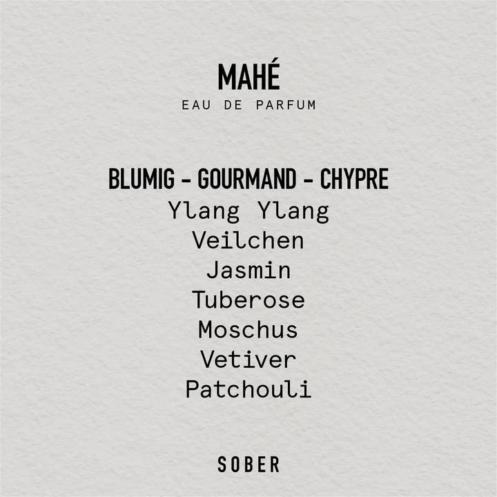 sober - Wholesale Perfume/Eau de Toilette - MAHÉ - eau de parfum2