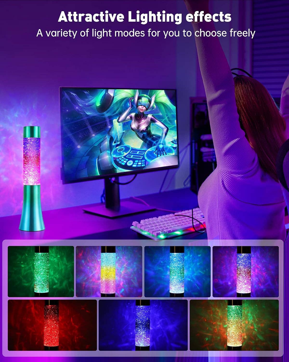 LAX Gadgets - Venta al por mayor Lámparas decorativas/de escritorio - Elegancia Luminosa: Lámparas de Lava Tech Mod – Un Resplandor Moderno19