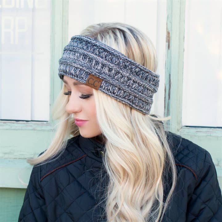 Truly Contagious - Wholesale Fashion Headband - Women's - CC Multi Color Sherpa Lined Women's Headwrap ( HW-826 )
