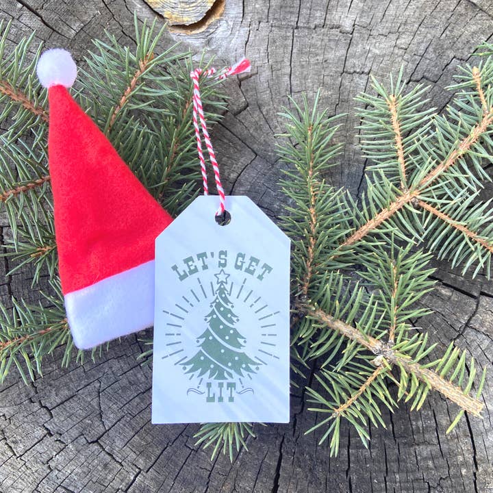 Skumps - Wholesale Gift Tag - Holiday Booze Gift Tag and Santa Hat Bottle Topper - 24 pack