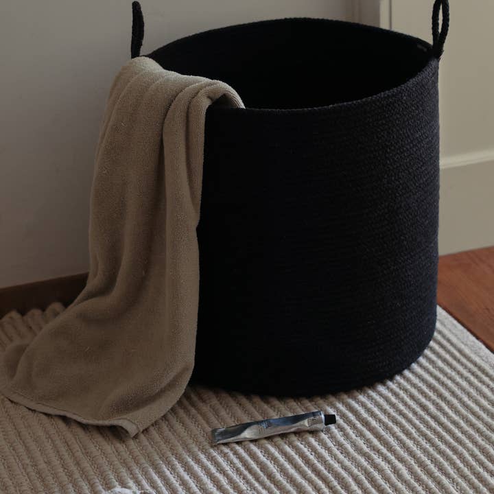 SUNNY HOME - Vente Paniers - Panier en corde de coton avec poignées – Loops S9