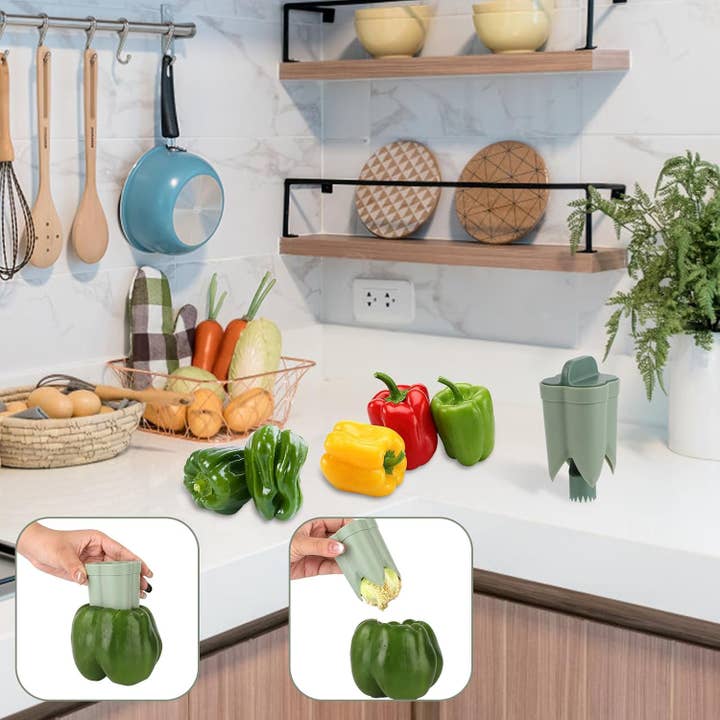 VIGOR - Wholesale Kitchen Tool/Gadget - Pepper Deseeder Bell Pepper Corer Pepper Corer Tool 2 in14