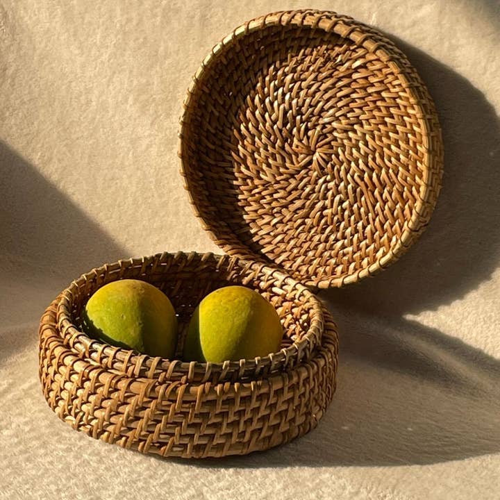 Saanjh Natural Weave Rattan Bread | Fruit Basket Box for wholesale by Saanjh