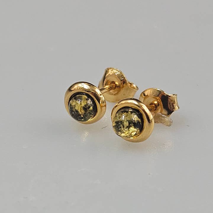 AmberLithuania - Wholesale Stud/Post Earrings - Small everyday earrings stud in studs posts Gold jewelery 6