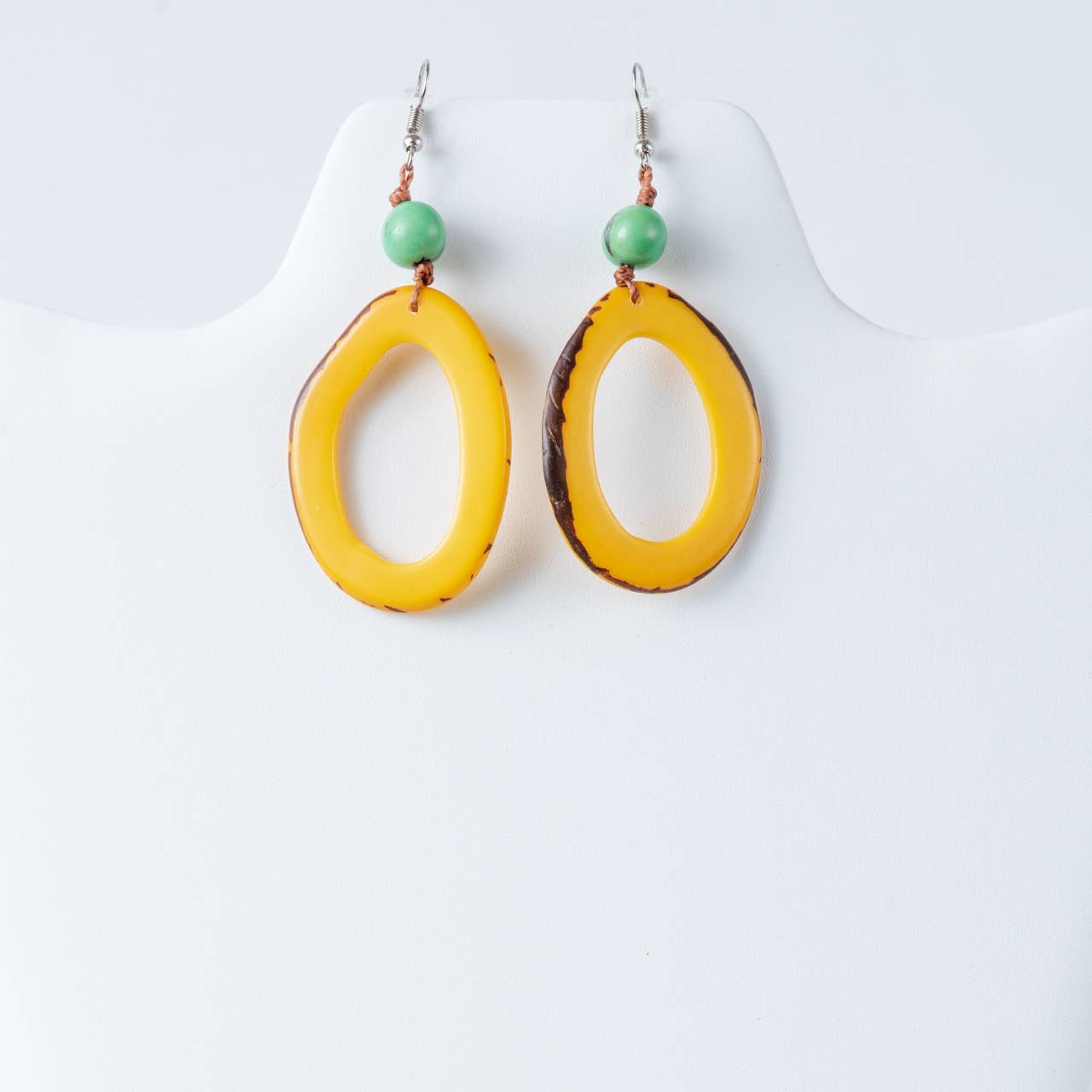 TaguArtsy - Wholesale Dangle Earrings - Alicia Tagua Oval Drop Earrings | Handmade & Lightweight 4