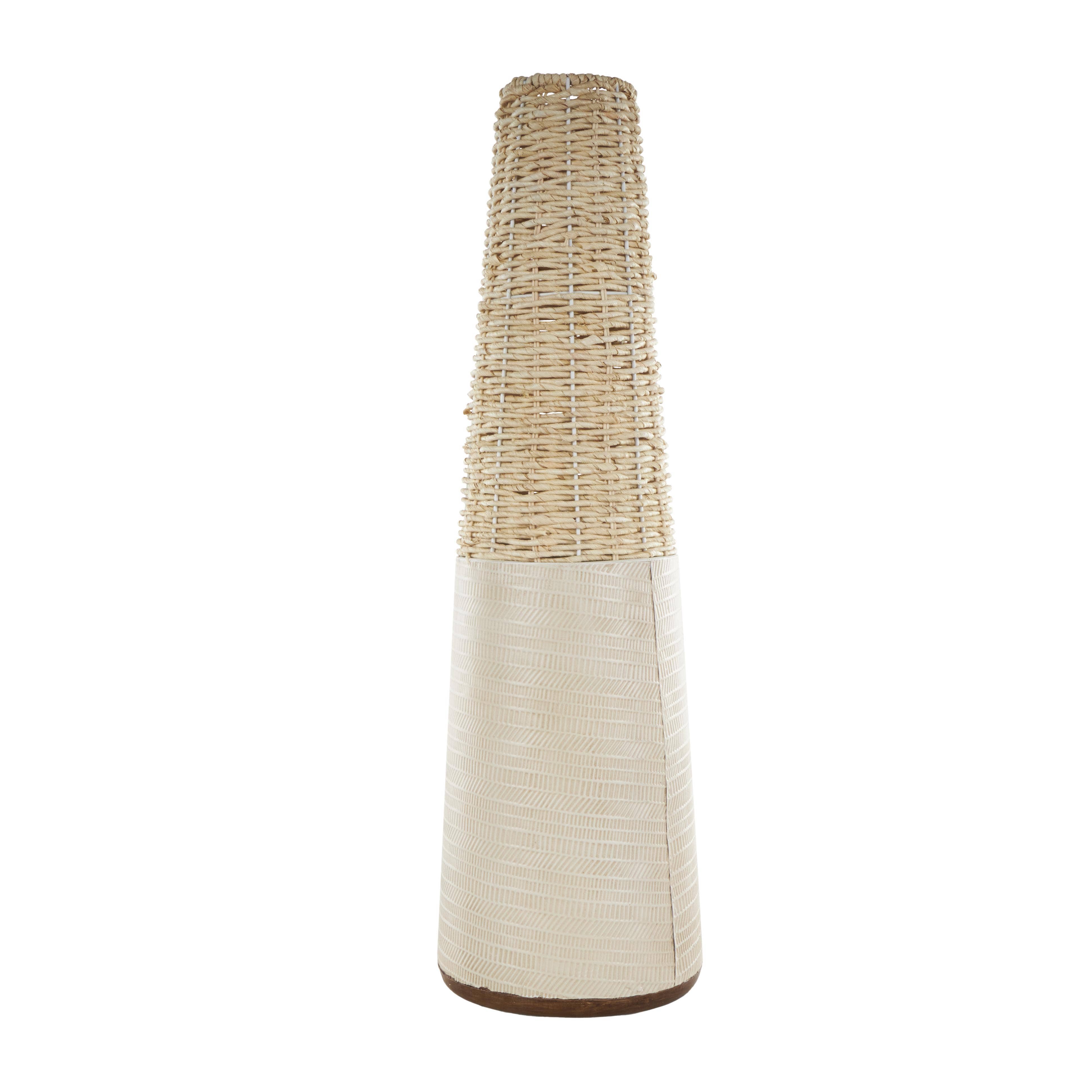 Deco Marché - Wholesale Vase - Bohemian Light Brown Rattan Vase1