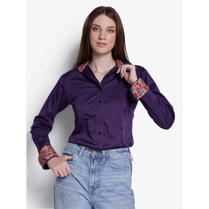 TuffRider Ladies ADEY Double Collar Shirt for wholesale by JPC Equestrian