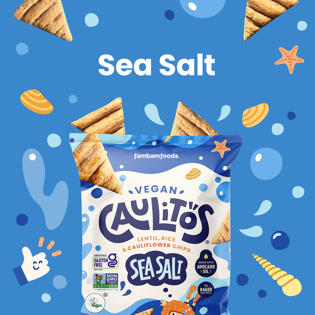 CauliPuffs - Wholesale Chips - Caulitos Sea Salt: 18-pack Large 5.5oz Bags6