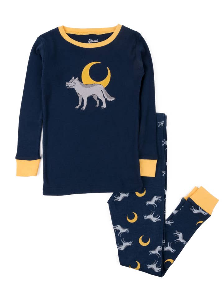 Leveret Pajamas - Wholesale Sleepwear Set - Kids - Kids Two Piece Cotton Pajamas Print Animals6
