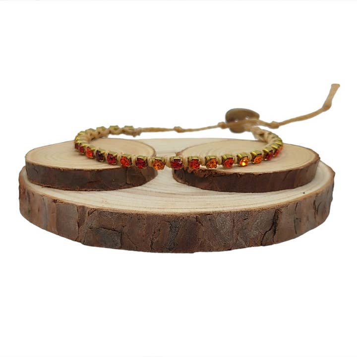 Krystalkæde Armbånd Lille - Multi Rød for engroshandel hos QUÉ MÁS JEWELS