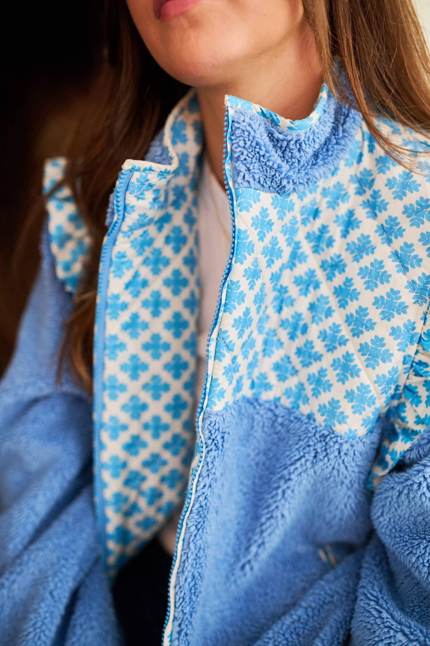 Brooks Avenue - Wholesale Jacket - Women's - Isabella Sherpa Jacket - Blue Clover8