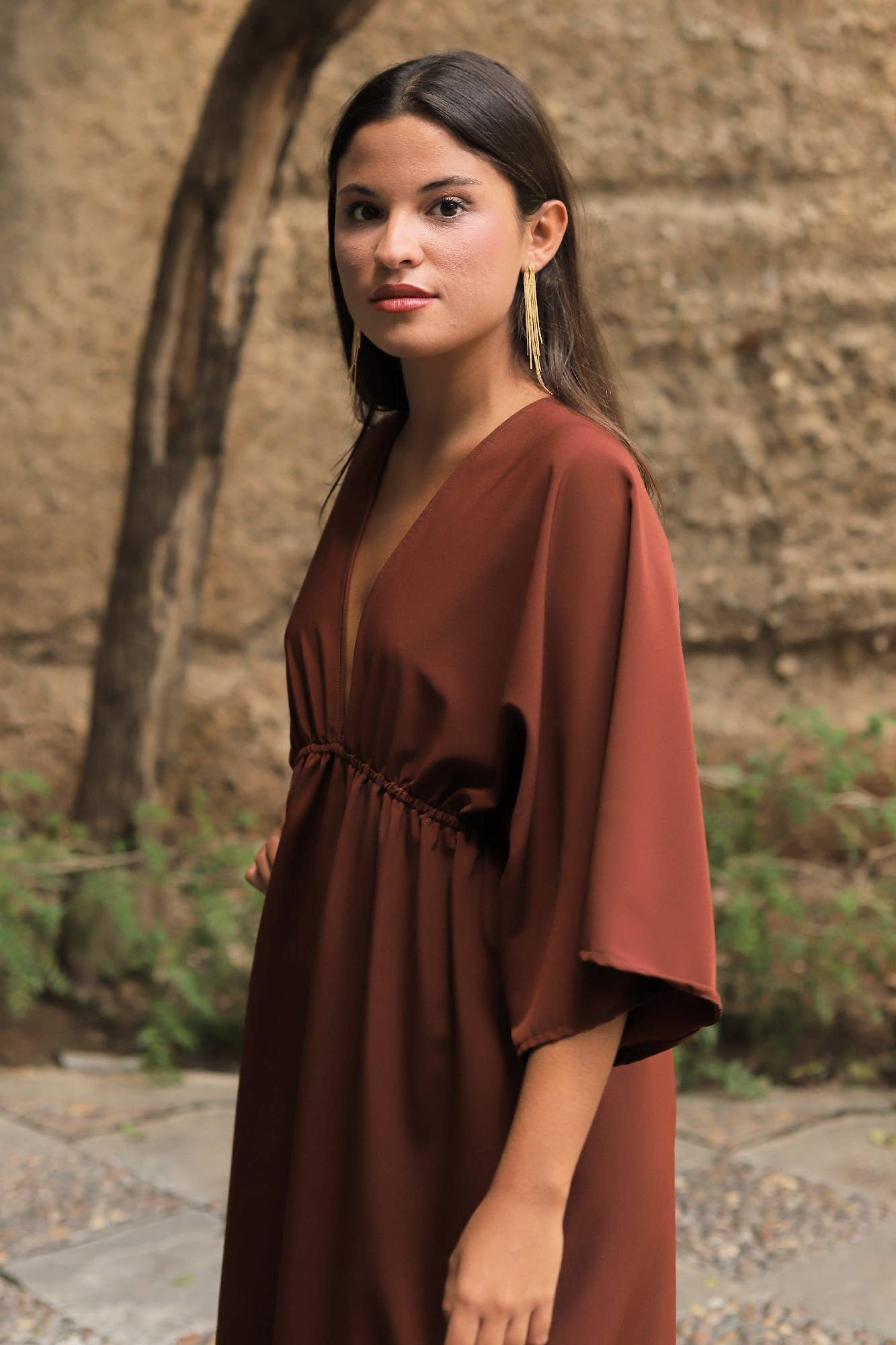 Bombon Spain - MIlagros Pedregal - Vente Robe – femme - Robe Hemingway marron1