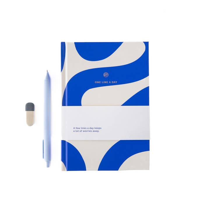 A-Journal Stationery - Wholesale Notebook - A-Journal One line a day - flow blue2