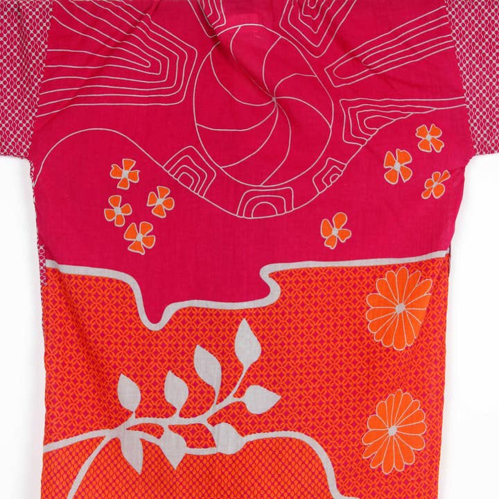 Les Belles Vagabondes - Wholesale Kimono - Dames - Natsunohi Fuchsia oranje kimono